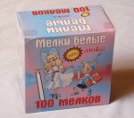 Мел белый школьный квадратный 100 шт