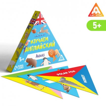 картинка Изучаем английский Animals, 36 карточек 5+ учколлектор чебоксары