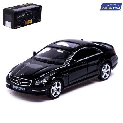 картинка Машина мет, MERCEDES-BENZ CLS63 AMG, 1:32, откр. двери, инерция, цвет чёрный учколлектор чебоксары