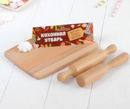 картинка Набор Кухня: доска, скалка, толкушка учколлектор чебоксары