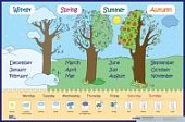 Плакат  Времена года,месяцы,дни недели Seasons (Айрис)