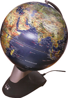 картинка Глобус Самовращающийся  с посветкой 30 см. Италия учколлектор чебоксары