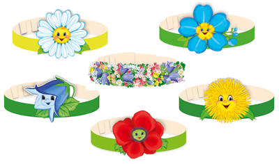 картинка Комплект масок-ободков Цветы 6 шт учколлектор чебоксары