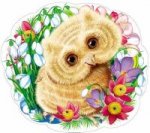 Плакат вырубной А-4 Совенок весной