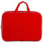 Папка для труда А4 с ручкой ткань красная 