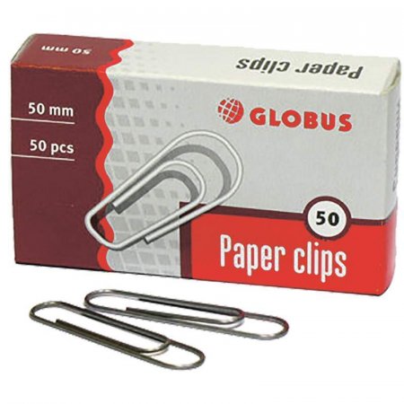 картинка Скрепки 50шт. 50мм Глобус учколлектор чебоксары