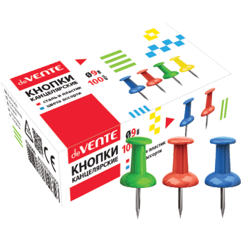 картинка Кнопки силовые 100 шт de VENTE цветные учколлектор чебоксары
