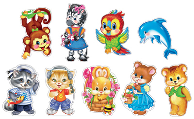 картинка Комплект вырубных плакатов Веселые зверята учколлектор чебоксары