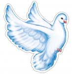 Плакат вырубной А-4 Голубь