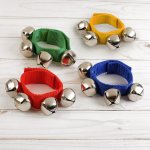 Браслет- погремушка с бубенцами, цвета МИКС