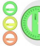 Транспортир 12см 360гр Стамм