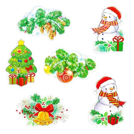 картинка Комплект вырубных фигурок Новогодний 12 шт учколлектор чебоксары