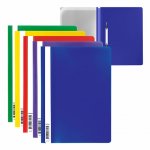 Скоросшиватель ЕК пластик КРАСНЫЙ. СИНИЙ  мягкий  с проз. верхом  цвет в ассорт.