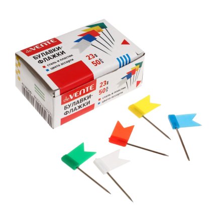 картинка Кнопки-флажки deVENTE 20 мм 50 шт  учколлектор чебоксары