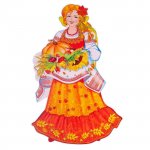 Плакат вырубной Девушка Осень