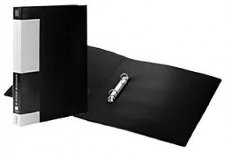 картинка Папка на 4 кольцах 40мм пластик  чёреая ИнФормат учколлектор чебоксары