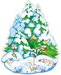 картинка Плакат вырубной А-3 Ёлочка зимой  учколлектор чебоксары