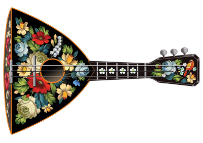 картинка Плакат вырубной А-3 Балалайка жостовская учколлектор чебоксары