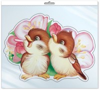 картинка Плакат вырубной А-4 Воробьи весною  учколлектор чебоксары