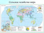 Карта  Сельское хозяйство мира 
