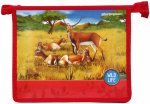 Папка д/тетрадей на молнии  А5 "Мир животных" 