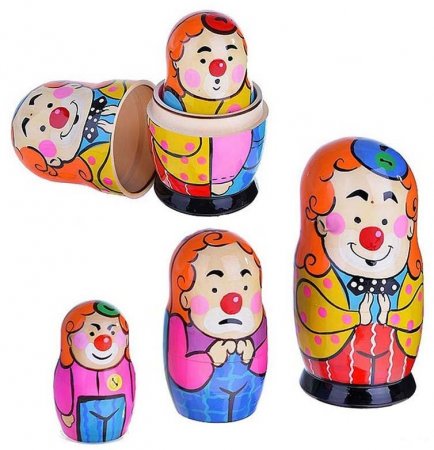 картинка Матрешка 3 в 1 Клоун Эмоции 6 эмоций учколлектор чебоксары