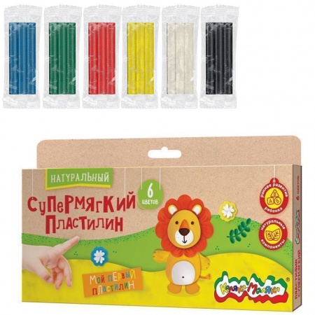 картинка Пластилин  6  цветов  Супермягкий Каляка- Маляка  учколлектор чебоксары