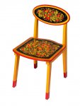 Стул детский 3-й рост. кат. с хохломской росписью ((Хохлома) арт. 7304