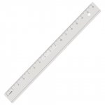 Линейка 15 см прозрачная пластик