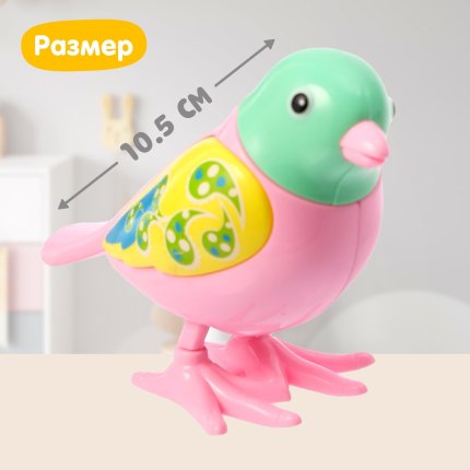 картинка Игрушка заводная Яркая птичка, микс учколлектор чебоксары