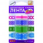 Лента клейкая 1м*4шт"Тесьма"
