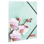 Папка на резинках А-4 Цветы на белом 