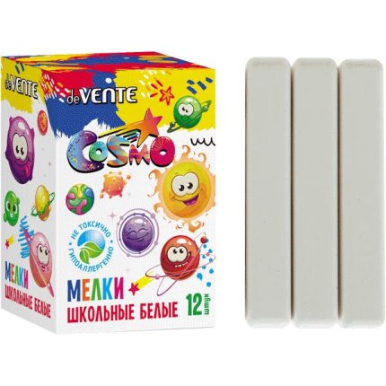 картинка Мел белый 12 шт,квадрат. учколлектор чебоксары