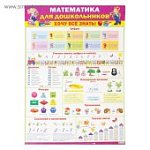 Плакат "Обучайка по математике для дошкольников" А2  Сима-Ленд