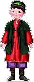 Плакат вырубной А-3 Мальчик в татарском костюме