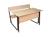 Стол ПАРТА 2-Х МЕСТ.НА КР.ТР. МУ2КР-Т С КАНТОМ (03-6)