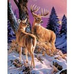 Алмазная мозаика с полн. заполнением Олени 40х50 см