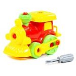 Конструктор винтовой Паровозик, 25 элементов