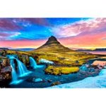 Алмазная мозаика 30*40 Водопады на закате в/к