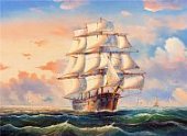 Алмазная мозаика 30*40 Путешествие по морю в/к