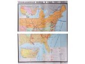 Учебная карта "Гражданская война в США в 1861 - 18