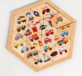 Пазл дер. Занимательные треугольники Транспорт