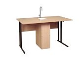 Стол ученический химический. с сантехникаой на пр. тр. СТХпр/пл(т)