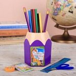 Канцелярский набор в стакане карандаше