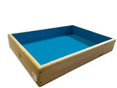 Песочница психологическая с синим дном и крышкой 