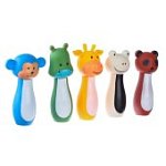 Резиновая игрушка для игры в ванной Веселый боулинг, пищалка, микс