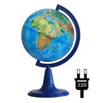 ГЛОБУС ФИЗИЧ. диам.320 мм  с подсвет.(Глобус. мир)