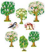 Комплект для оформления интерьера Деревья распускаются весною