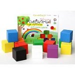 Кубики дер. Изучаем цвета 12 шт (8 цв.)