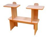 Стойка (уголок природы) три полки УП(3)(т-оранж)  1120х310х836